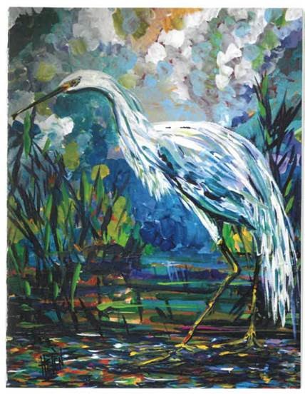 egret artwork