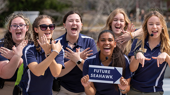 Seahawk students cheering