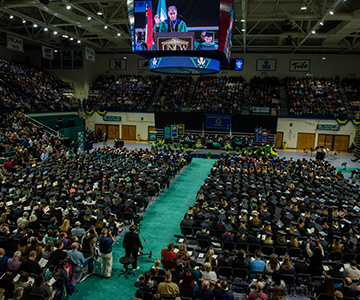 Commencement in Trask Coliseum