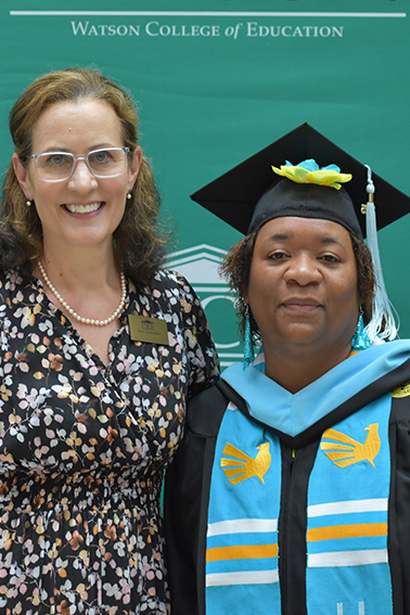 Jaimee Canty and Dean Linderholm at commencement
