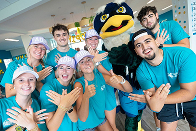 Students with Sammy