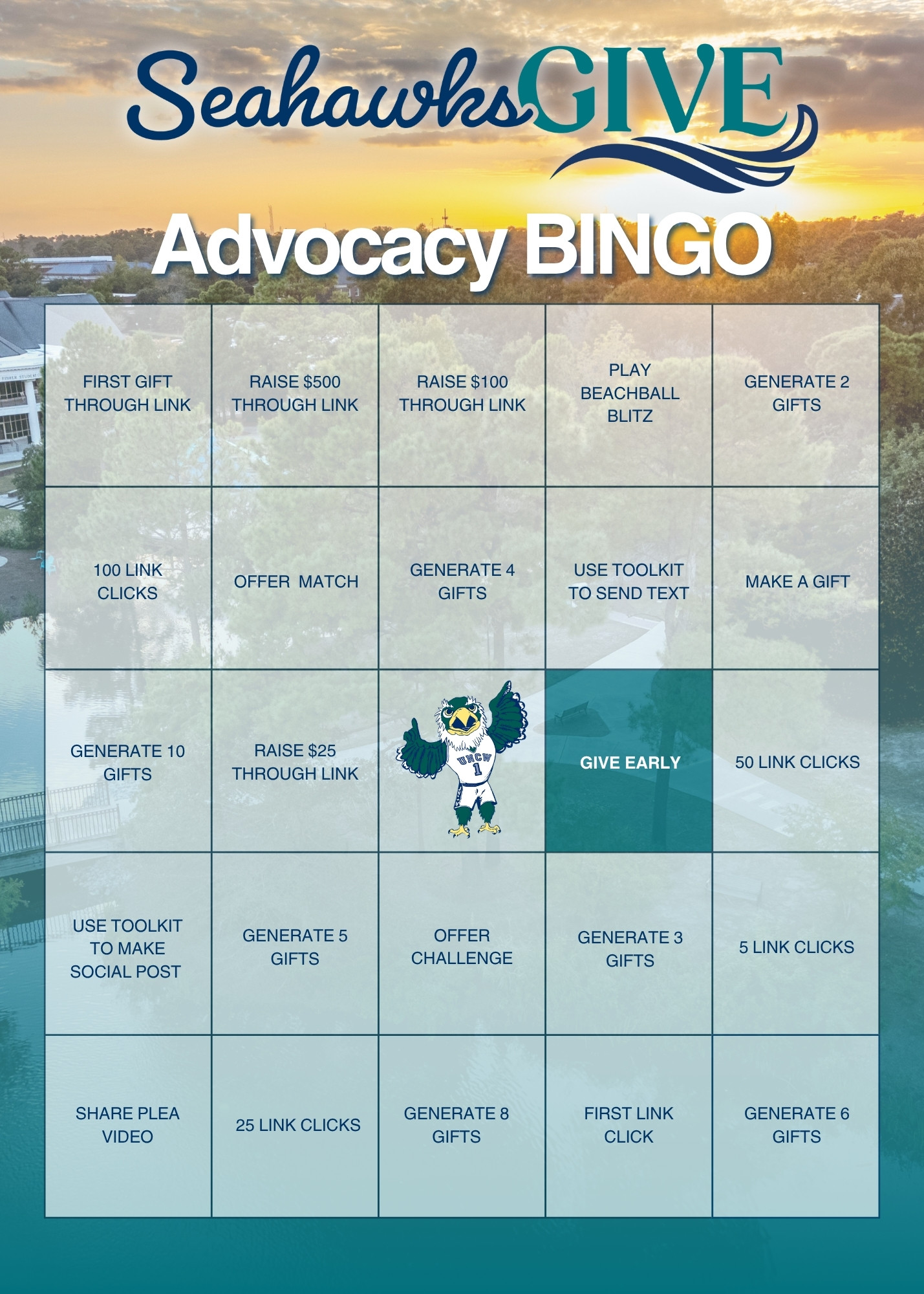 Seahawks Give Advocacy BINGO