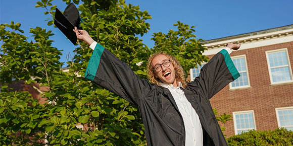 Benjamin Ondeck in a cap & gown
