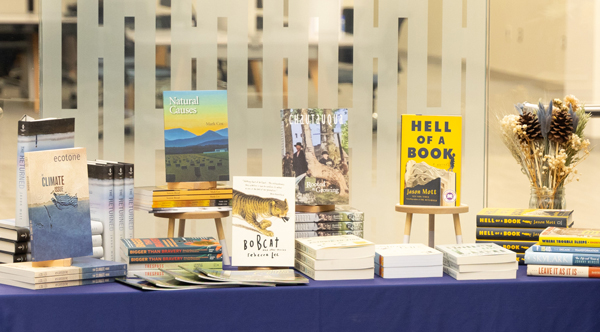 books displayed on table