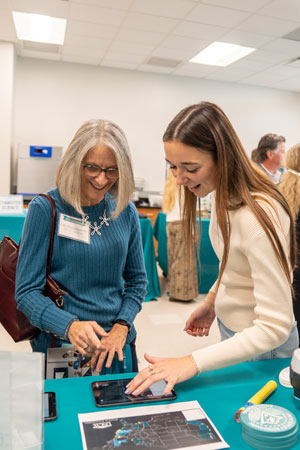 Leta Huntsinger with a Student