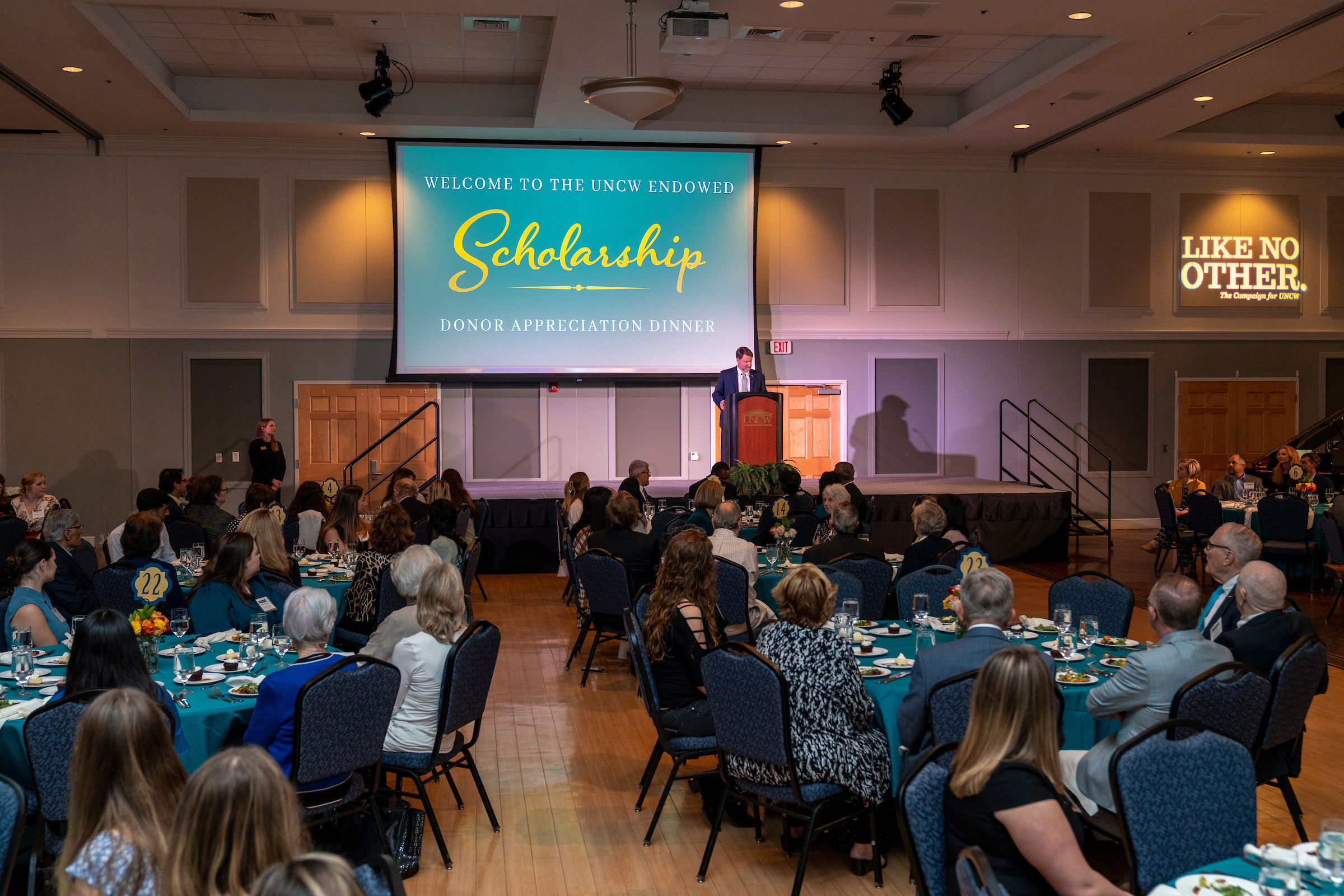 UNCW honored its endowed scholarship donors at an appreciation dinner.